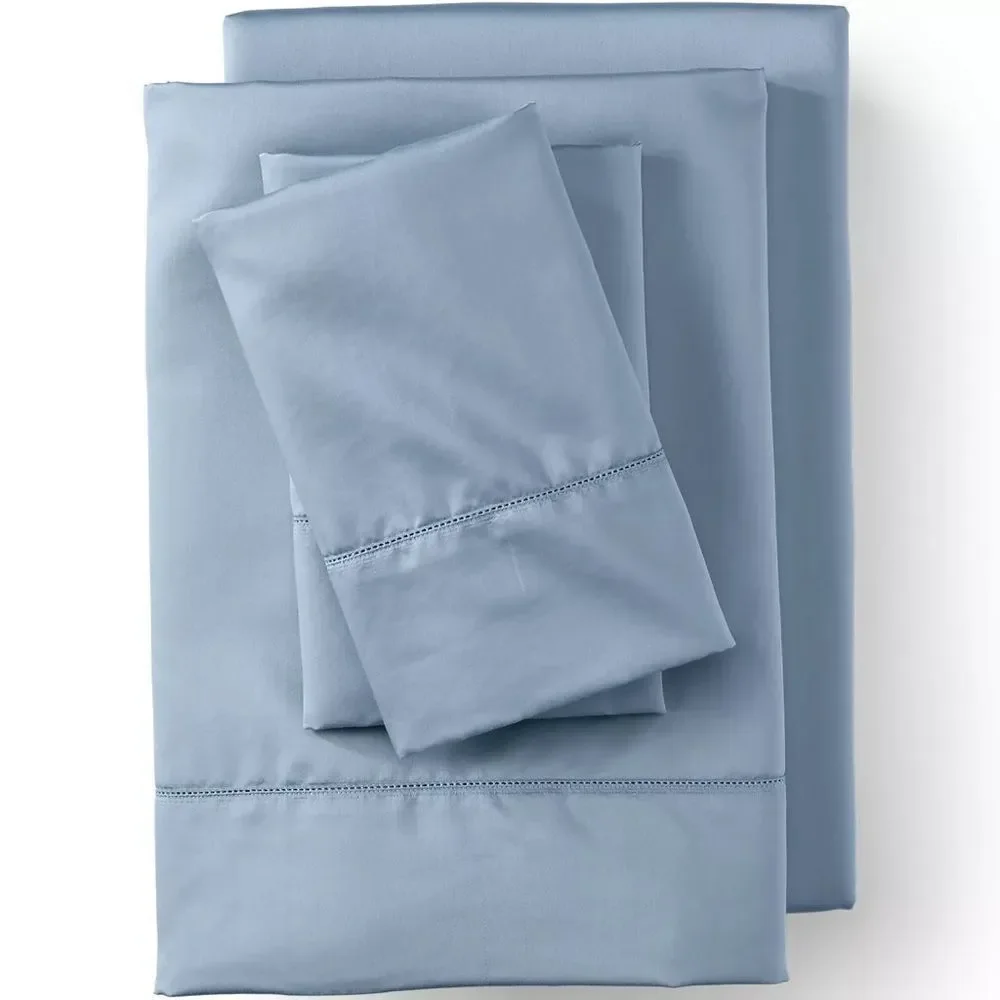 Land's End 700 Thread Count Egyptian Cotton Sheets Blue Pewter No Iron Cal King